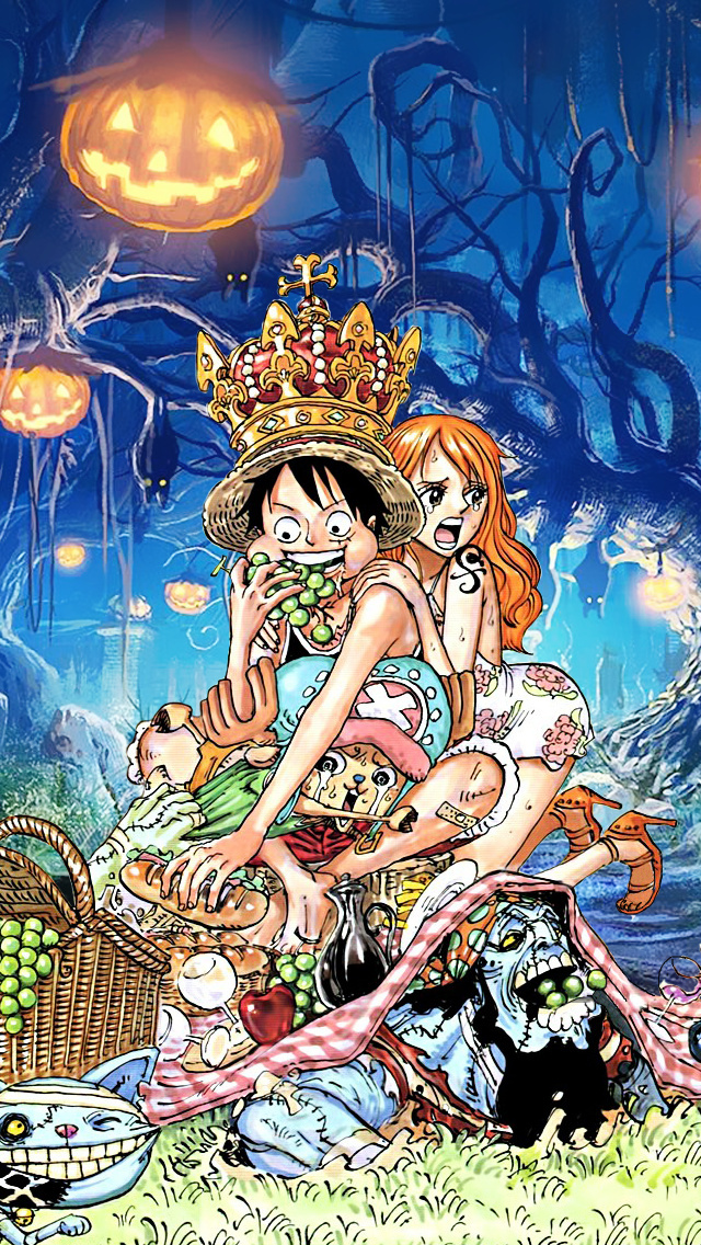 海贼王壁纸分享 路飞娜美[怒骂][哈哈]