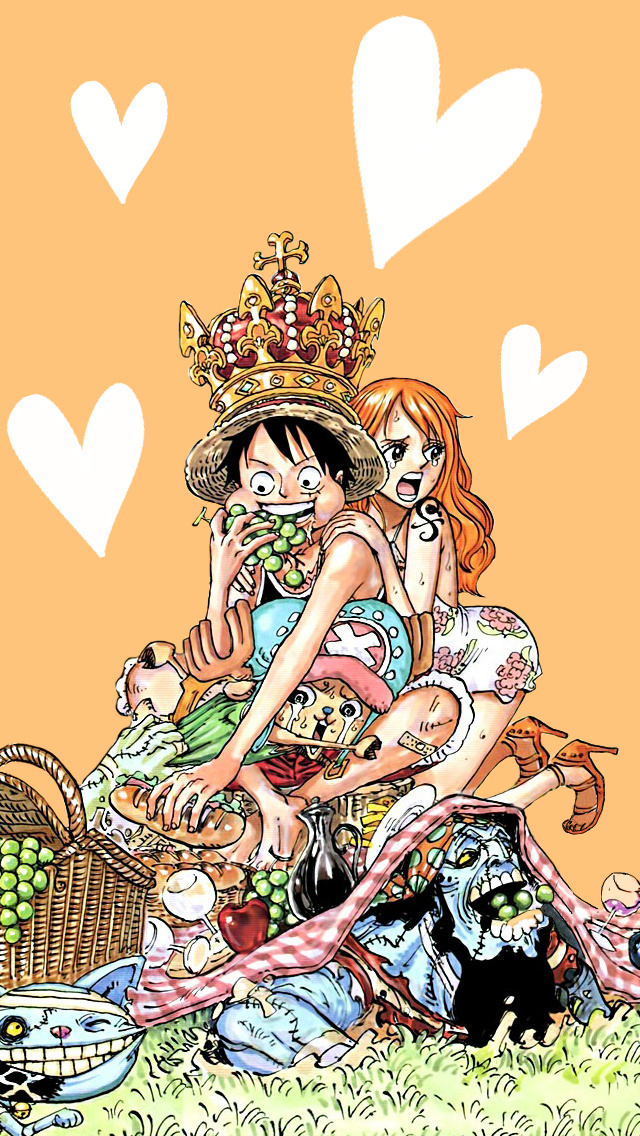 海贼王壁纸分享 路飞娜美[怒骂][哈哈]