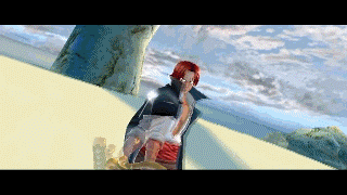 鹰眼VS香克斯，很有感觉[嘻嘻]