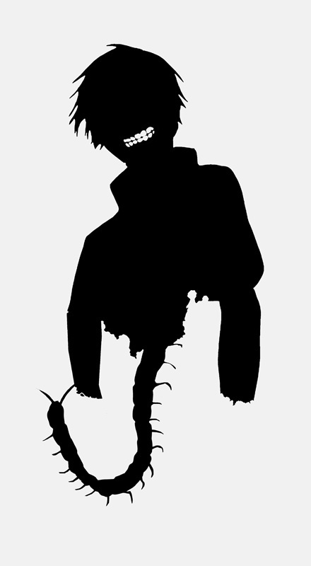 一组简约风格的东京食尸鬼手机壁纸，很有创意^_^