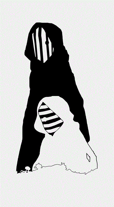 一组简约风格的东京食尸鬼手机壁纸，很有创意^_^