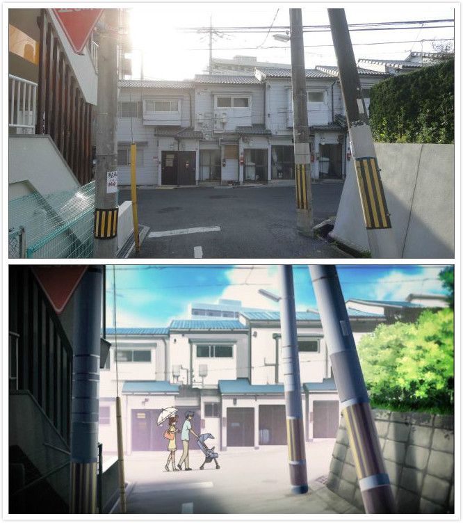 #二次元三次元#动漫CLANNAD现实地点还原，现实环境总比画的要赃，果然是源于现实又高于现实m(_ _)m