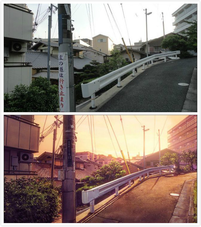 #二次元三次元#动漫CLANNAD现实地点还原，现实环境总比画的要赃，果然是源于现实又高于现实m(_ _)m