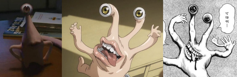 寄生兽人物三版对比照 电影 动画 漫画↖(￣▽￣")