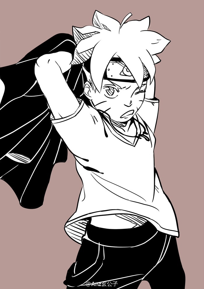 火影忍者新一代，奈良家爷孙三代都长一个样，沙拉好萌，向日葵看起来比博人哥哥大[哈哈]