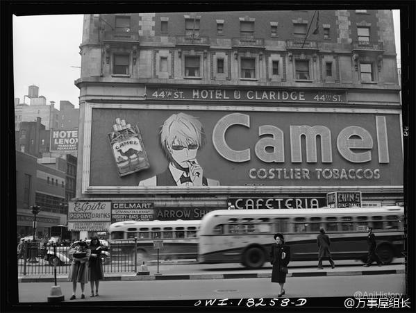 #二次元三次元#历史照片遭遇动漫人物，次元墙的开裂，毫无违和感，第四张千寻和无脸男与周围群众演员配合的简直是天衣无缝~m(_ _)m