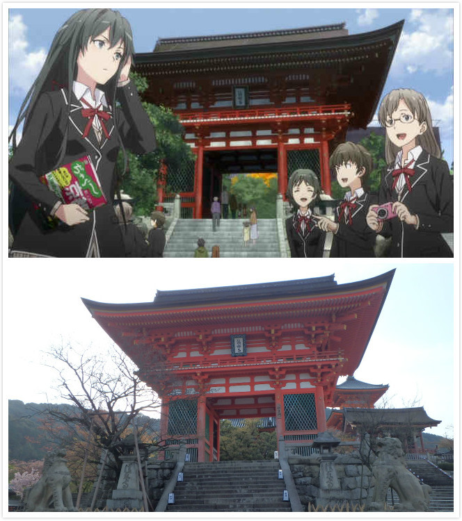 #二次元三次元# 果然我的青春恋爱喜剧搞错了实景对比照，超棒[嘻嘻]