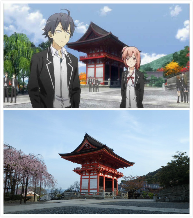 #二次元三次元# 果然我的青春恋爱喜剧搞错了实景对比照，超棒[嘻嘻]