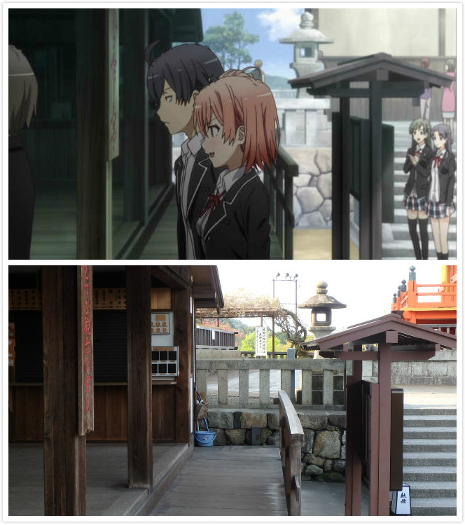 #二次元三次元# 果然我的青春恋爱喜剧搞错了实景对比照，超棒[嘻嘻]