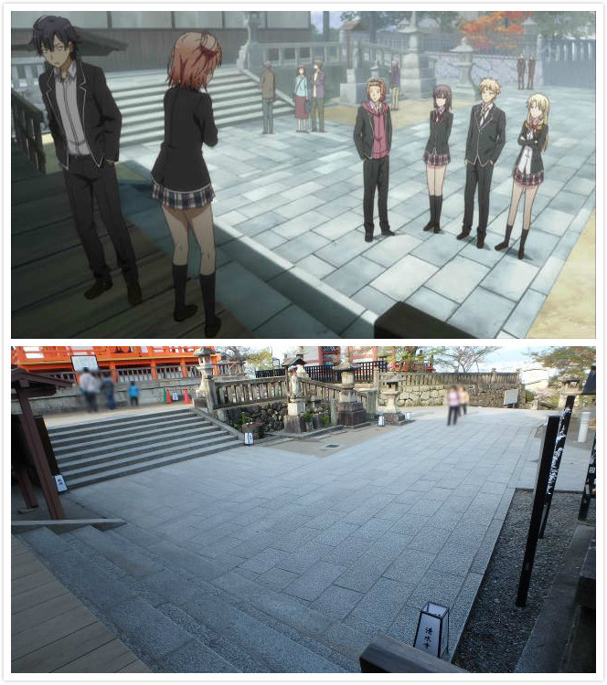 #二次元三次元# 果然我的青春恋爱喜剧搞错了实景对比照，超棒[嘻嘻]