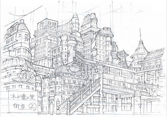 火影最新剧场版「BORUTO」木叶村及角色设定稿！瞬间有种实现共产主义华西村的赶脚[吃惊]，是大蛇丸推动的木叶工业革命吗？[男神]