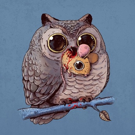 芝加哥艺术家Alex Solis把食物链画面用萌萌哒画风表达！大家来感受下m(_ _)m