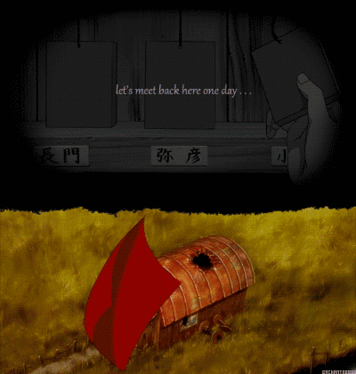 #火影忍者# 我们为了梦想，从这里出发，然后等我们梦想实现以后...就算是大家四散分离，总有一天也要都回到这里来，然后三人一起庆祝。