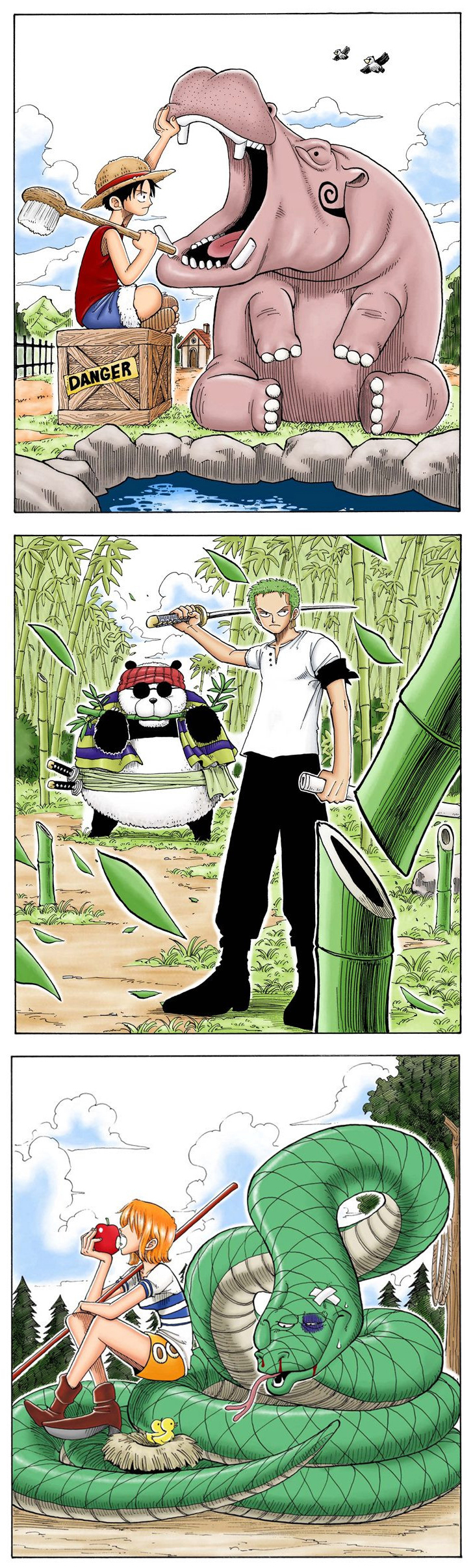 #海贼王#  漫画扉页——草帽一伙