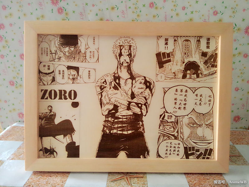 #海贼王#海圈定制木板画，激光雕刻，桌面高大上摆饰，诸君可愿来一套？购买链接：http://t.cn/R4wJG0w