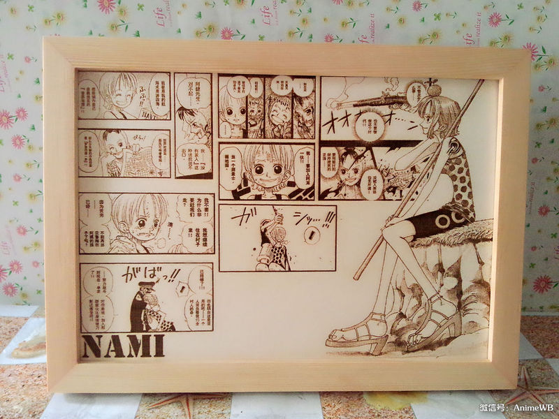 #海贼王#海圈定制木板画，激光雕刻，桌面高大上摆饰，诸君可愿来一套？购买链接：http://t.cn/R4wJG0w