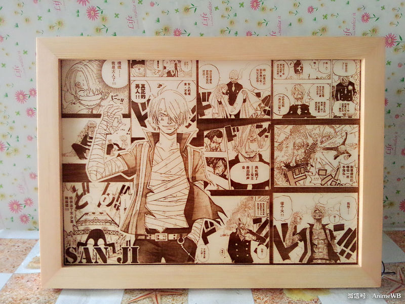 #海贼王#海圈定制木板画，激光雕刻，桌面高大上摆饰，诸君可愿来一套？购买链接：http://t.cn/R4wJG0w