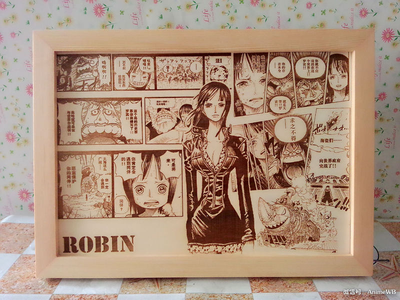 #海贼王#海圈定制木板画，激光雕刻，桌面高大上摆饰，诸君可愿来一套？购买链接：http://t.cn/R4wJG0w