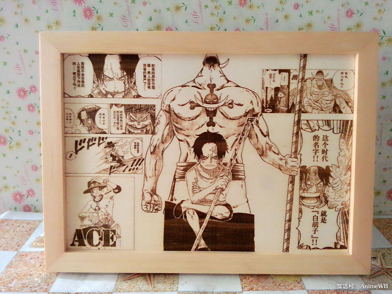 #海贼王#海圈定制木板画，激光雕刻，桌面高大上摆饰，诸君可愿来一套？购买链接：http://t.cn/R4wJG0w