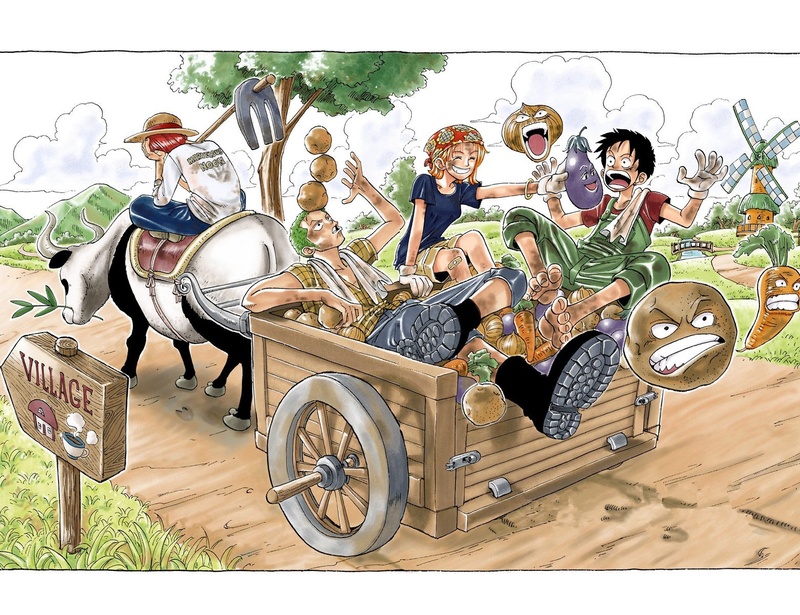 漫画——剧情无关系列之第四卷 【读者：为什么路飞那么缺乏紧张感呢？尾田：一定是因为他是个笨蛋，哈哈哈。】