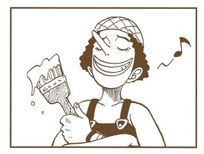 漫画——剧情无关系列之第五卷  【读者：我问的是关于ZORO的三刀流，他嘴巴咬着一把刀，应该就不能够说话了吧…难不成…他是靠腹语沟通？ 尾田：全靠气魄。】