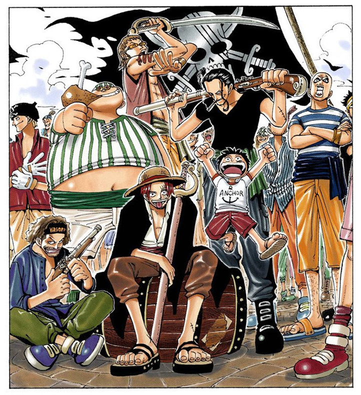 漫画——剧情无关系列之第五卷  【读者：我问的是关于ZORO的三刀流，他嘴巴咬着一把刀，应该就不能够说话了吧…难不成…他是靠腹语沟通？ 尾田：全靠气魄。】