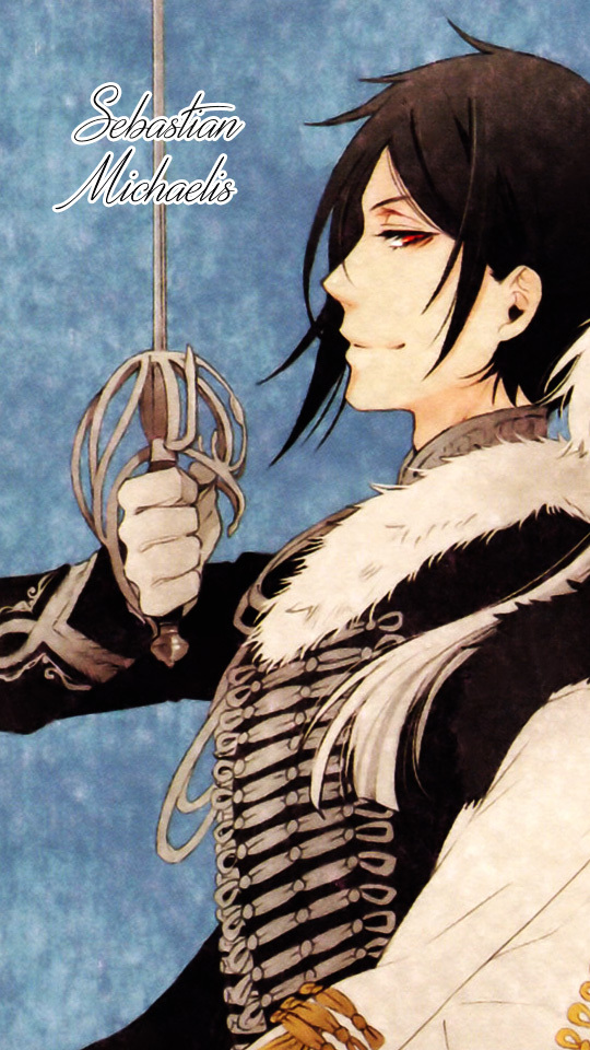 一组#黑执事# 塞巴斯的手机壁纸。男神帅哭了[可怜]分分钟舔屏！！