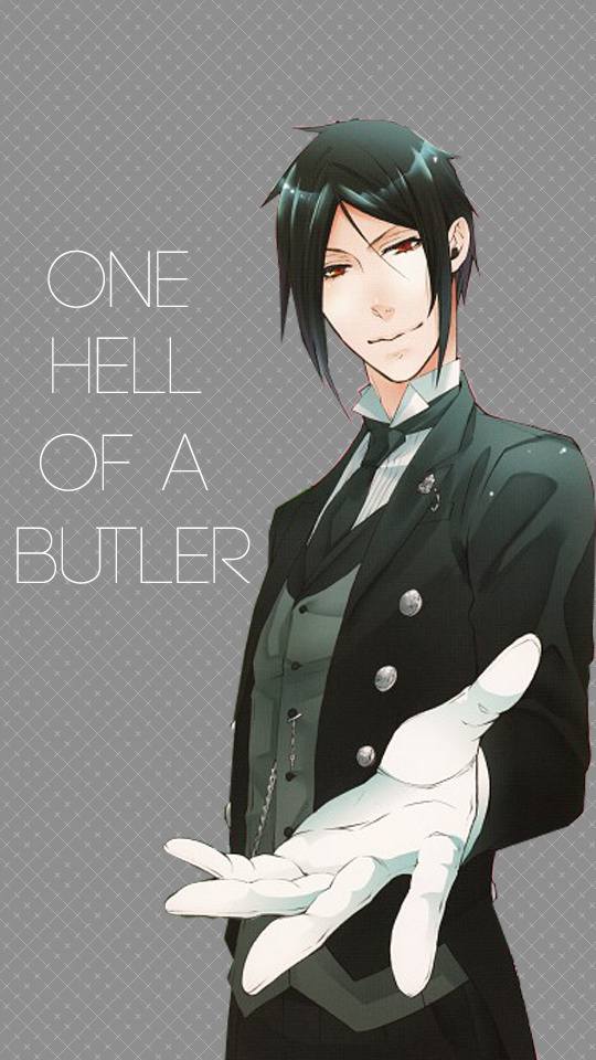 一组#黑执事# 塞巴斯的手机壁纸。男神帅哭了[可怜]分分钟舔屏！！