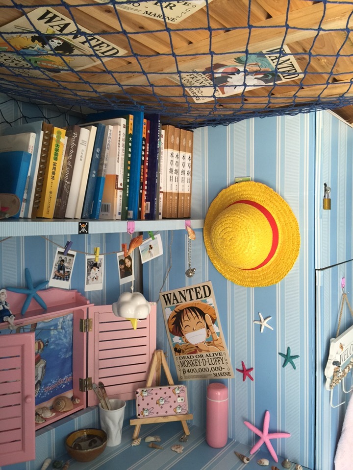 【海迷秀】能把寝室装扮成这样的一定是真海米！[嘻嘻]