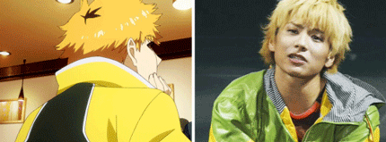 東京喰種动画角色VS舞台剧演员表演 对比图。