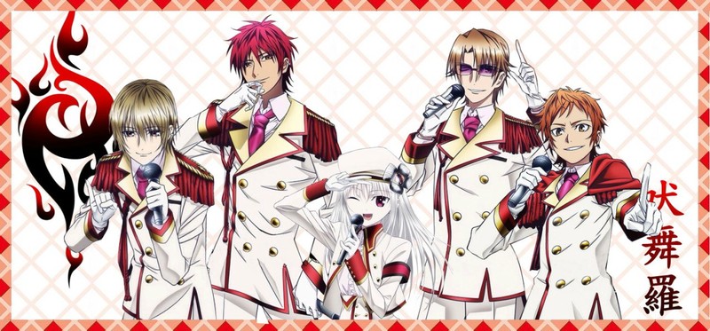 #资讯##TV动画K# 赤队吠舞罗军装&KTV画风的插图。