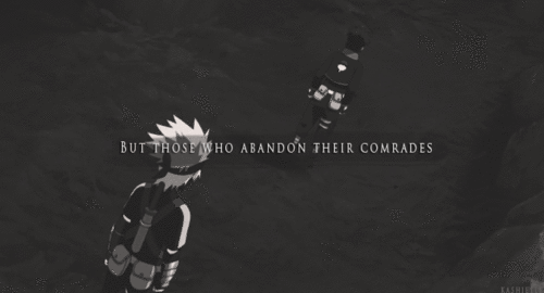 #火影忍者##语录# 打破忍者世界规则跟铁律的人，我们都叫他废物。可是，不懂得重视同伴的人，连废物都不如！ ------ 宇智波带土