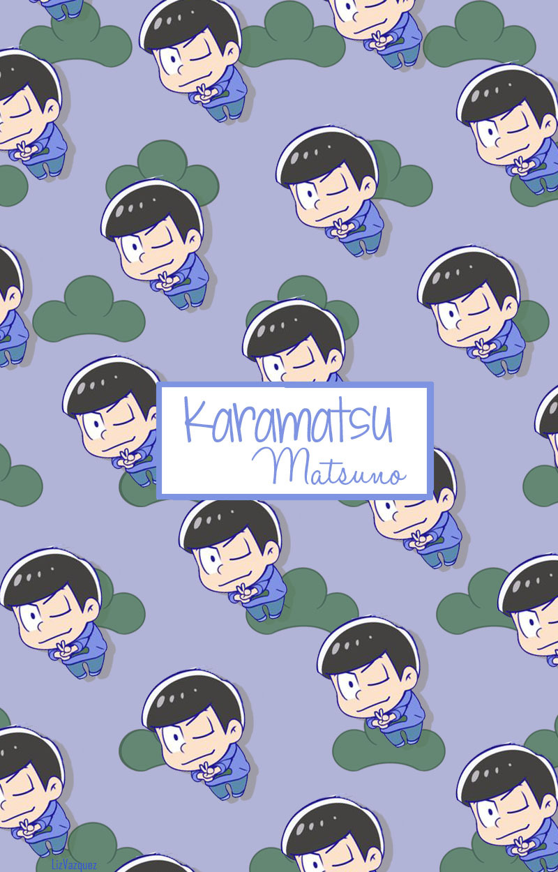 阿松六兄弟的手机壁纸一组。外形相似却性格迥异的六胞胎，你最喜欢哪个？