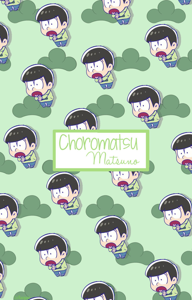 阿松六兄弟的手机壁纸一组。外形相似却性格迥异的六胞胎，你最喜欢哪个？