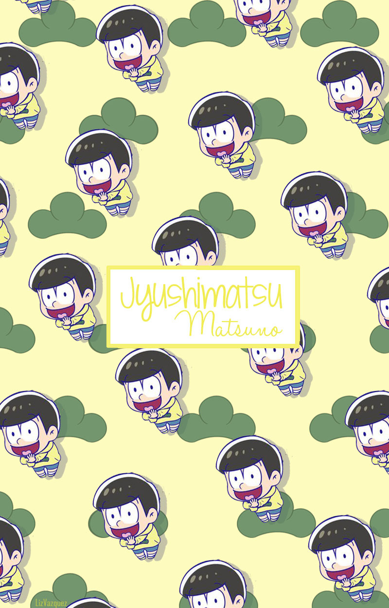 阿松六兄弟的手机壁纸一组。外形相似却性格迥异的六胞胎，你最喜欢哪个？