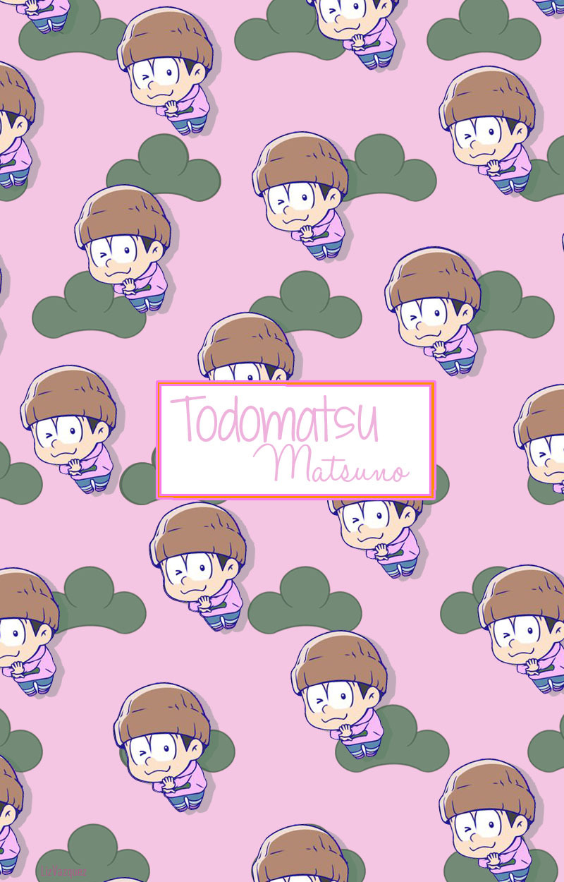 阿松六兄弟的手机壁纸一组。外形相似却性格迥异的六胞胎，你最喜欢哪个？