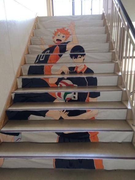 #每日分享# 11区文化祭时学校的楼梯，好帅。