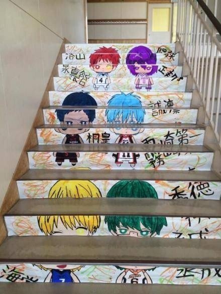 #每日分享# 11区文化祭时学校的楼梯，好帅。