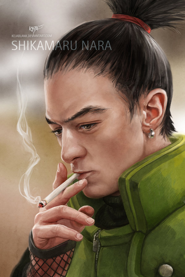 欧美大触笔下的鹿丸、我爱罗跟带土，不一样的风格[嘻嘻]（byDA： KejaBlank）