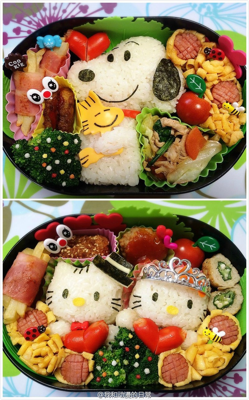 日本一位2岁孩子的妈妈mina，每天给自己的丈夫做爱心便当。已经连续更新了半年，而且每天都不重复。