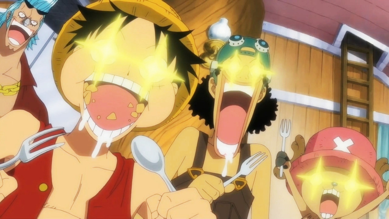 #草帽一伙#吃食要义：切记要快和防贼防盗防路飞！[笑cry]