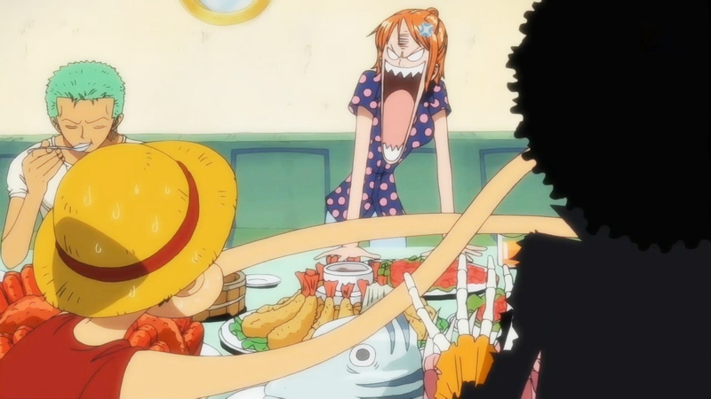 #草帽一伙#吃食要义：切记要快和防贼防盗防路飞！[笑cry]