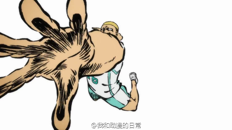 卧槽！#排球少年#TV动画第二季再次出现用毛笔作画的瞬间。就是大家练字用的毛笔，居然完美地融入到了日本动漫里。这一段动画的原画师是中国人！！