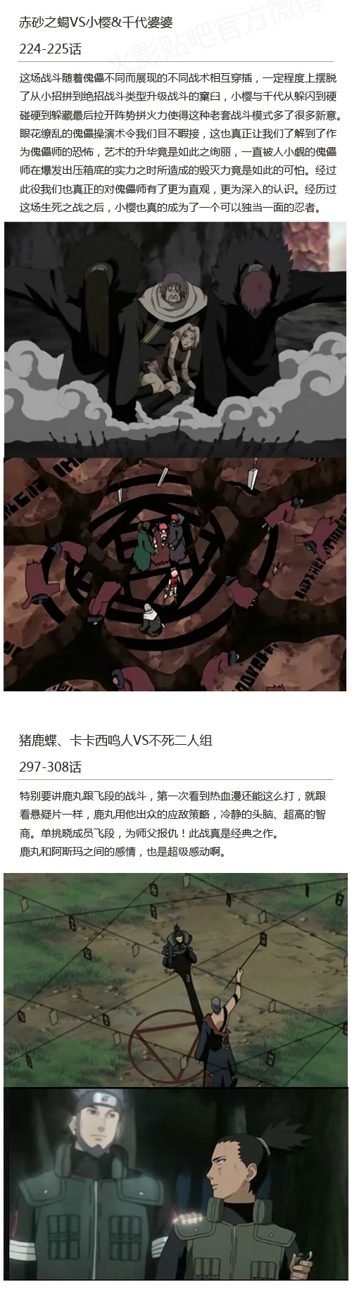 #盘点#火影忍者里的精彩对决，并附带集数[嘻嘻]