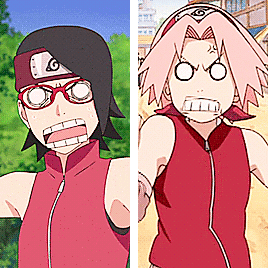 画面总是惊人的相似呢，火影制作组没有偷懒吧！[思考]