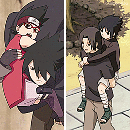 画面总是惊人的相似呢，火影制作组没有偷懒吧！[思考]