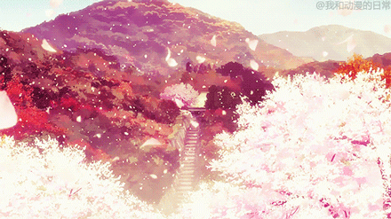 #樱花#美景二次元
听说樱花飘落的速度是秒速五厘米。
那么怎样的速度才能走完我与你之间的距离？