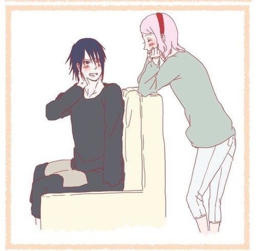 #佐樱#，两个人真是腻的不行，看的人家一脸羞涩。[花心]