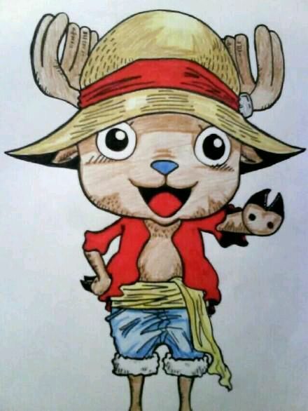 网友手绘，#草帽一伙#换上路飞装，好有情调呀[害羞]
你最喜欢哪一个的换装？原帖：http://tieba.baidu.com/p/4081694518