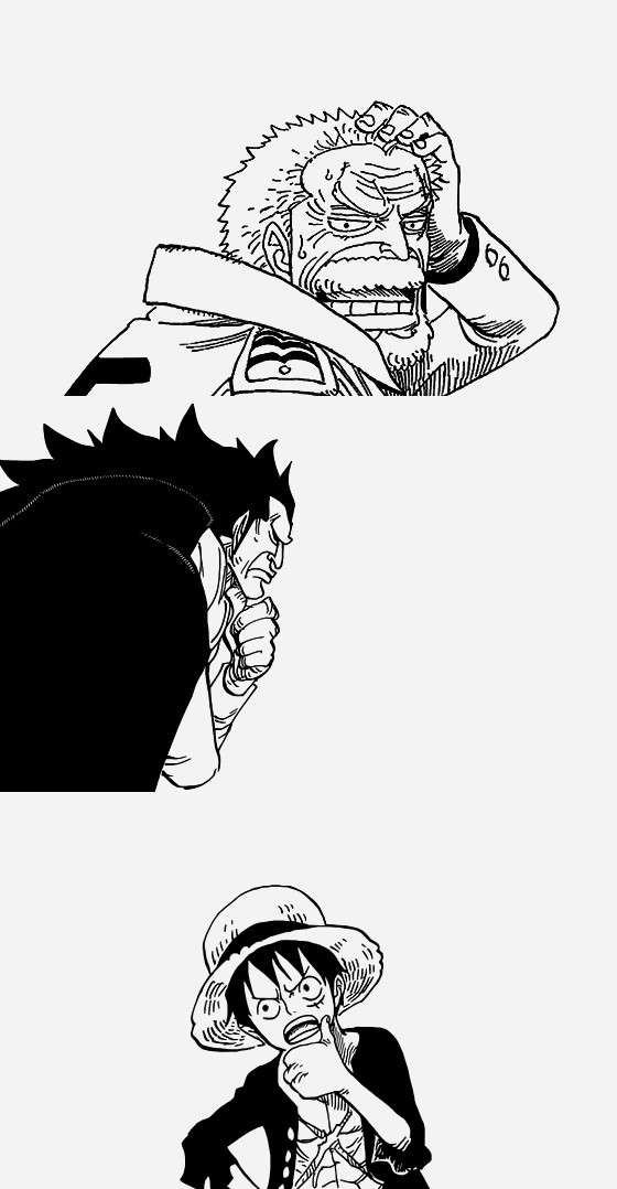 路飞一家子，血统果然纯正[哈哈]